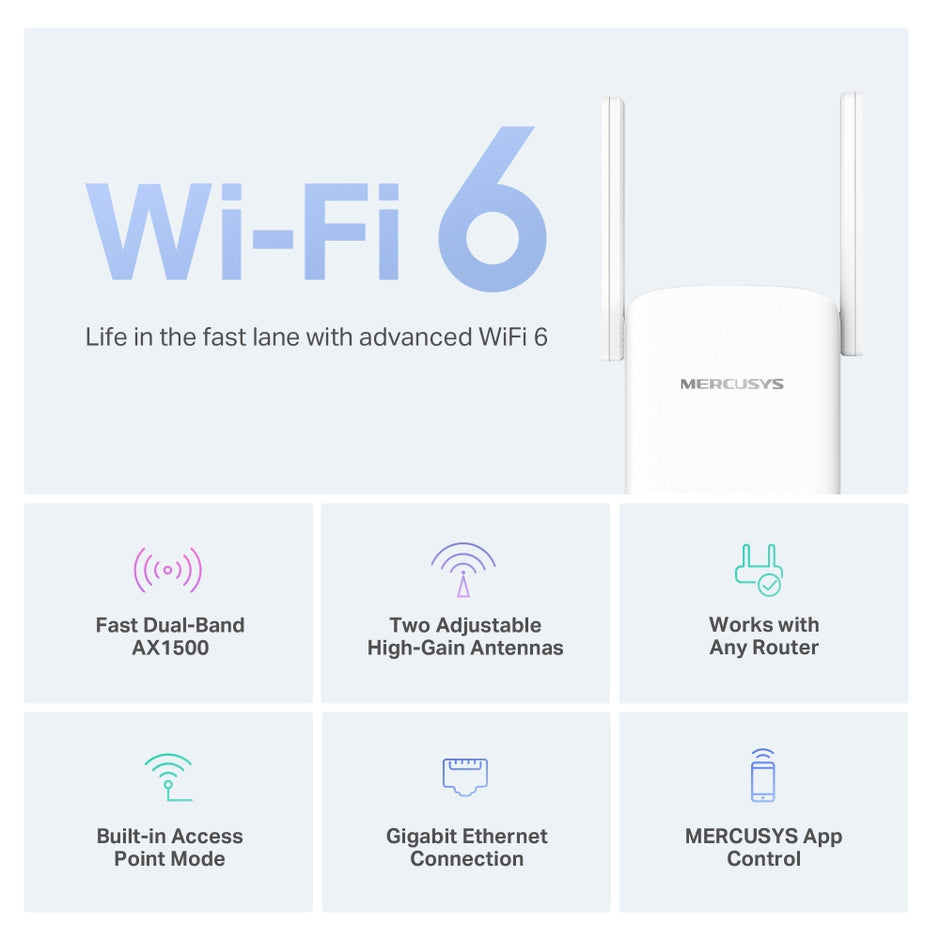 Mercusys ME60X – AX1500 Wi-Fi 6 Range Extender