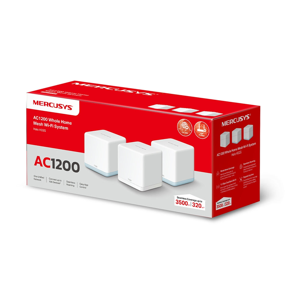 Mercusys Halo H32G – AC1200 Whole Home Mesh Wi-Fi System