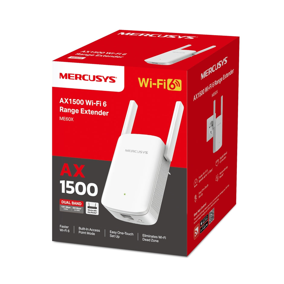Mercusys ME60X – AX1500 Wi-Fi 6 Range Extender