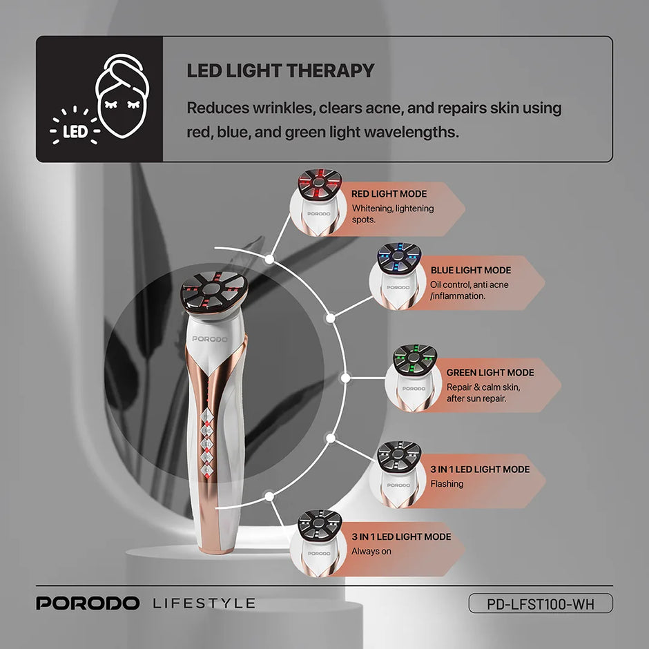 Porodo RF & EMS Vibration Light Therapy Device