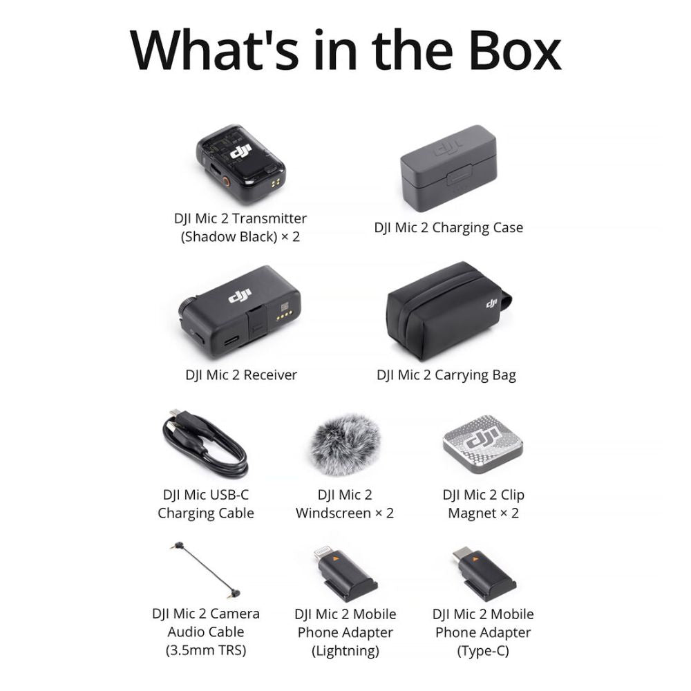 DJI Mic 2 (2 TX + 1 RX + Charging Case)