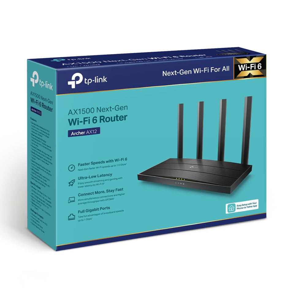 TP-Link Archer AX12 – AX1500 Wi-Fi 6 Router