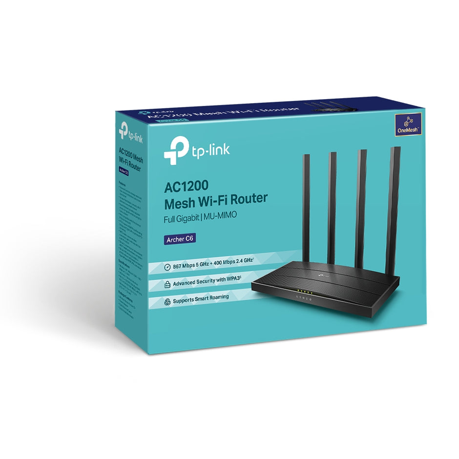 TP-Link Archer C6 – AC1200 Wireless MU-MIMO Gigabit Router
