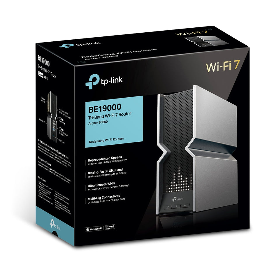 TP-Link Archer BE800 – BE19000 Tri-Band Wi-Fi 7 Router