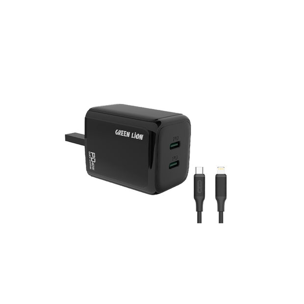 Green Lion 40W Dual PD Wall Charger (USB-C to Lightning Cable Included)