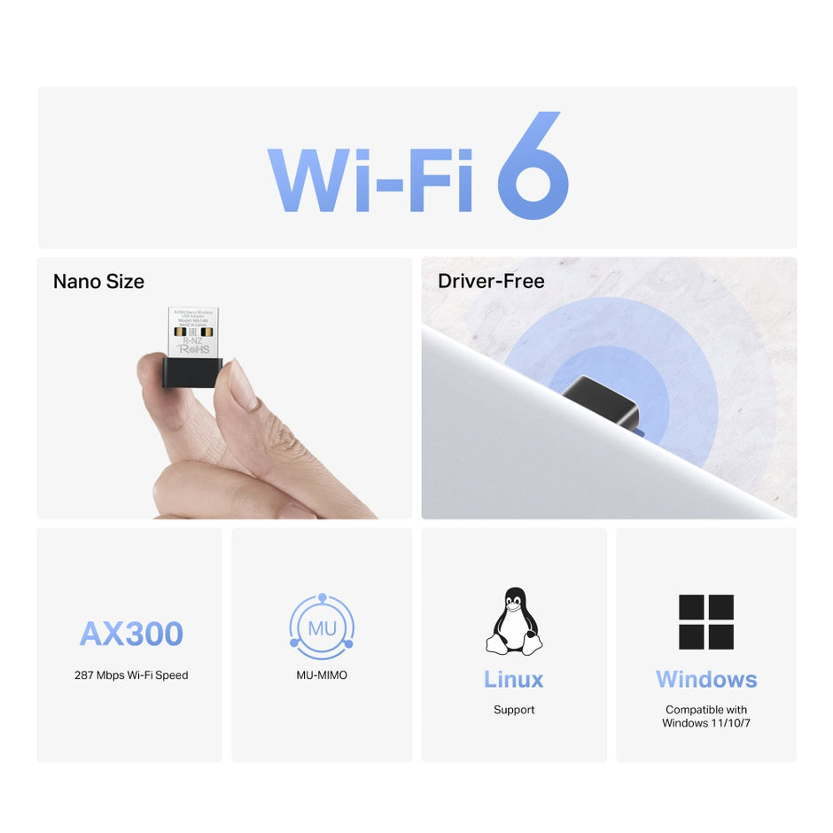 Mercusys MA14N – AX300 Nano Wireless USB Adapter