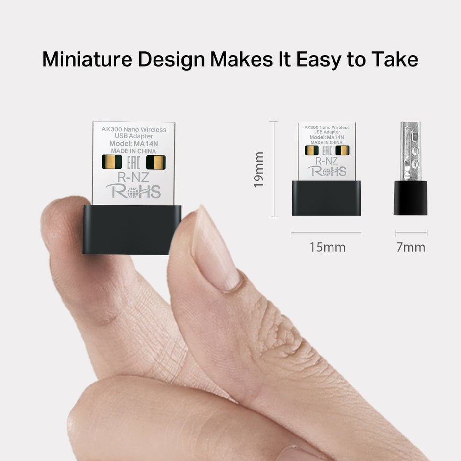 Mercusys MA14N – AX300 Nano Wireless USB Adapter