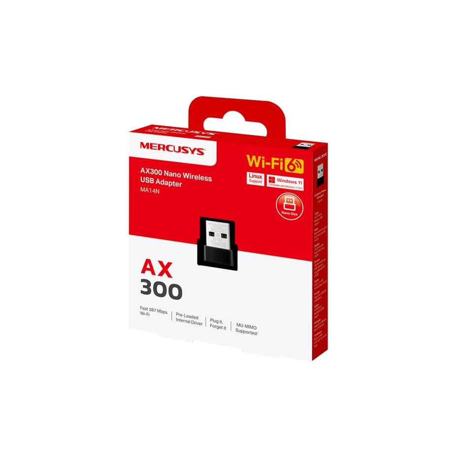 Mercusys MA14N – AX300 Nano Wireless USB Adapter