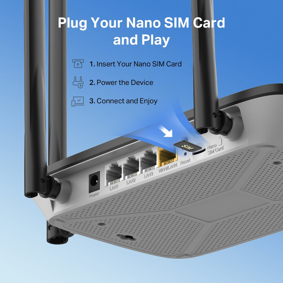 Mercusys MB115-4G – 300 Mbps Wireless N 4G LTE Router
