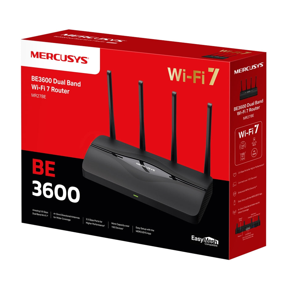 Mercusys MR27BE – BE3600 Dual Band Wi-Fi 7 Router