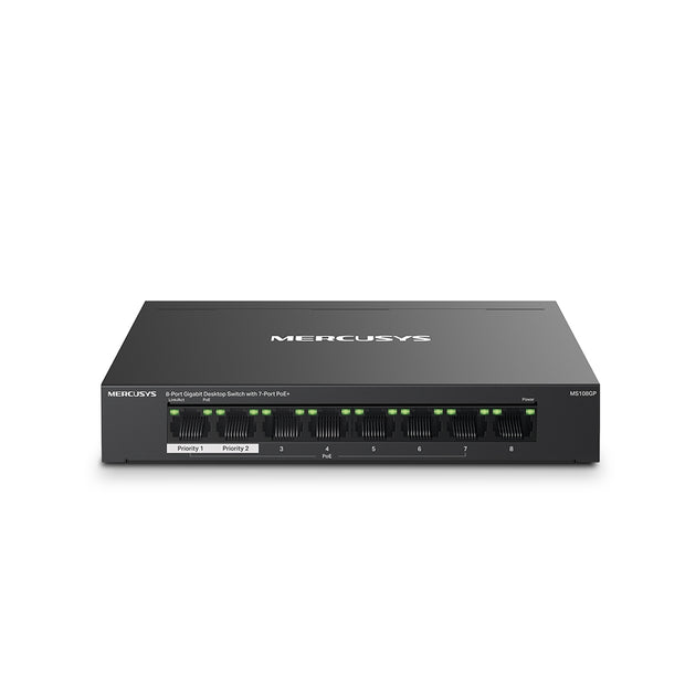 Mercusys MS108GP – 8-Port Gigabit Desktop Switch with 7-Port PoE+