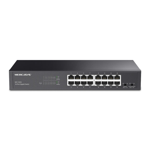 Mercusys MS116GS – 16-Port Gigabit Desktop/Rackmount Switch