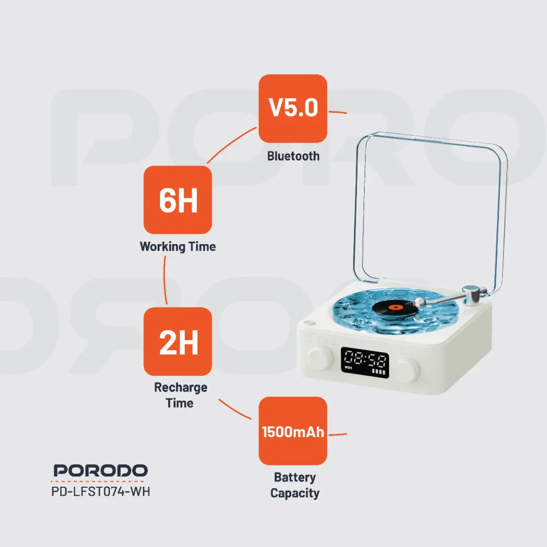 Porodo White Noise Portable Speaker