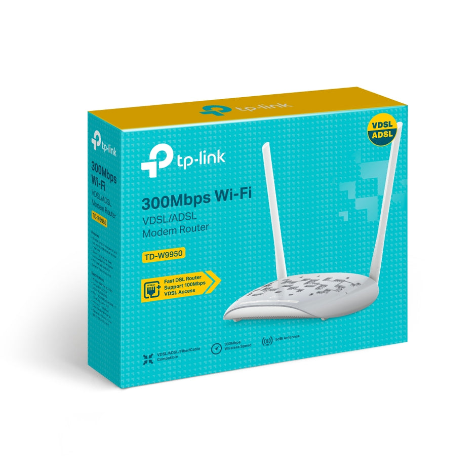 TP-Link TD-W9950 – 300 Mbps Wireless N VDSL/ADSL Modem Router