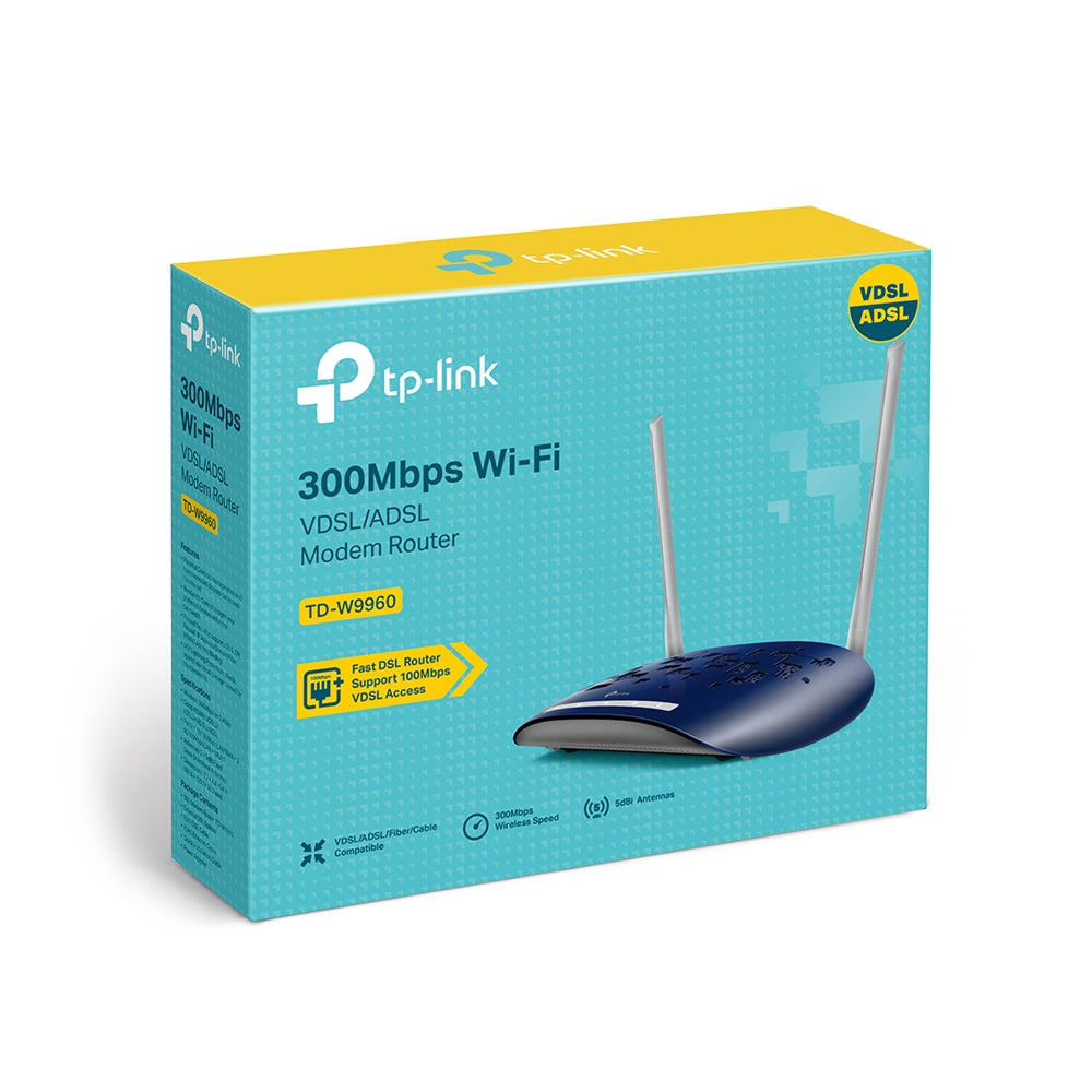 TP-Link TD-W9960 – 300Mbps Wireless N VDSL/ADSL Modem Router