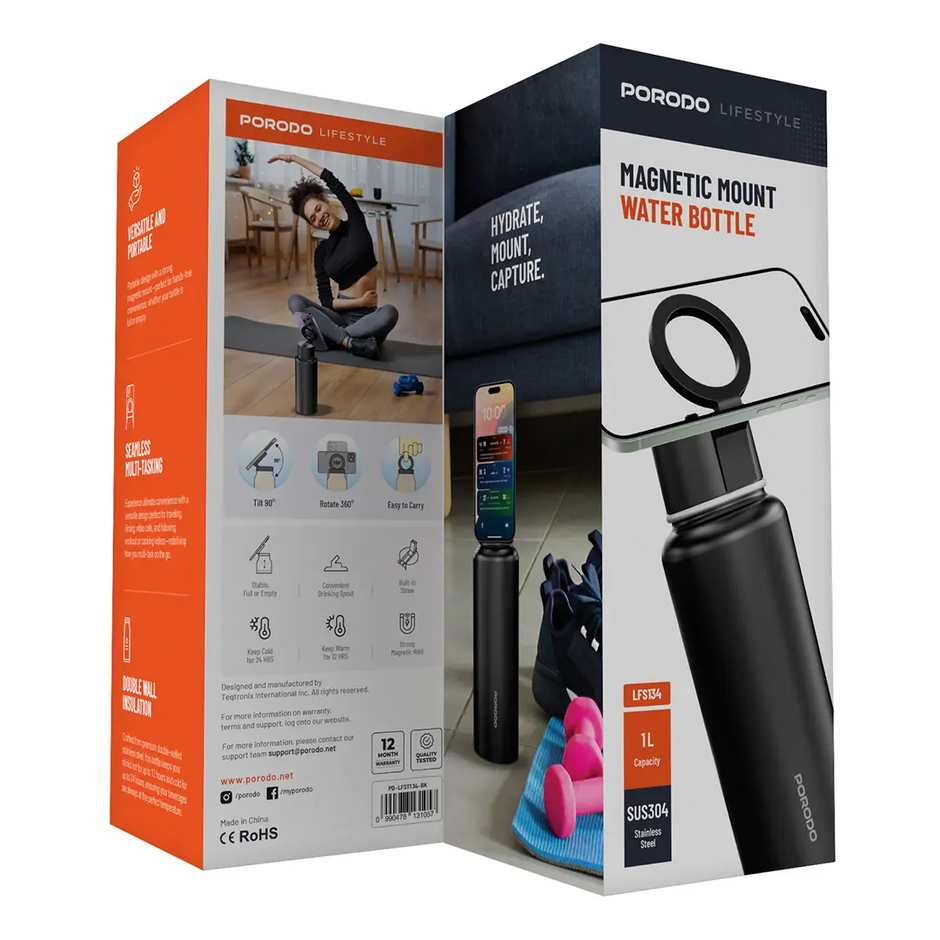 Porodo Magnetic Mount Water Bottle