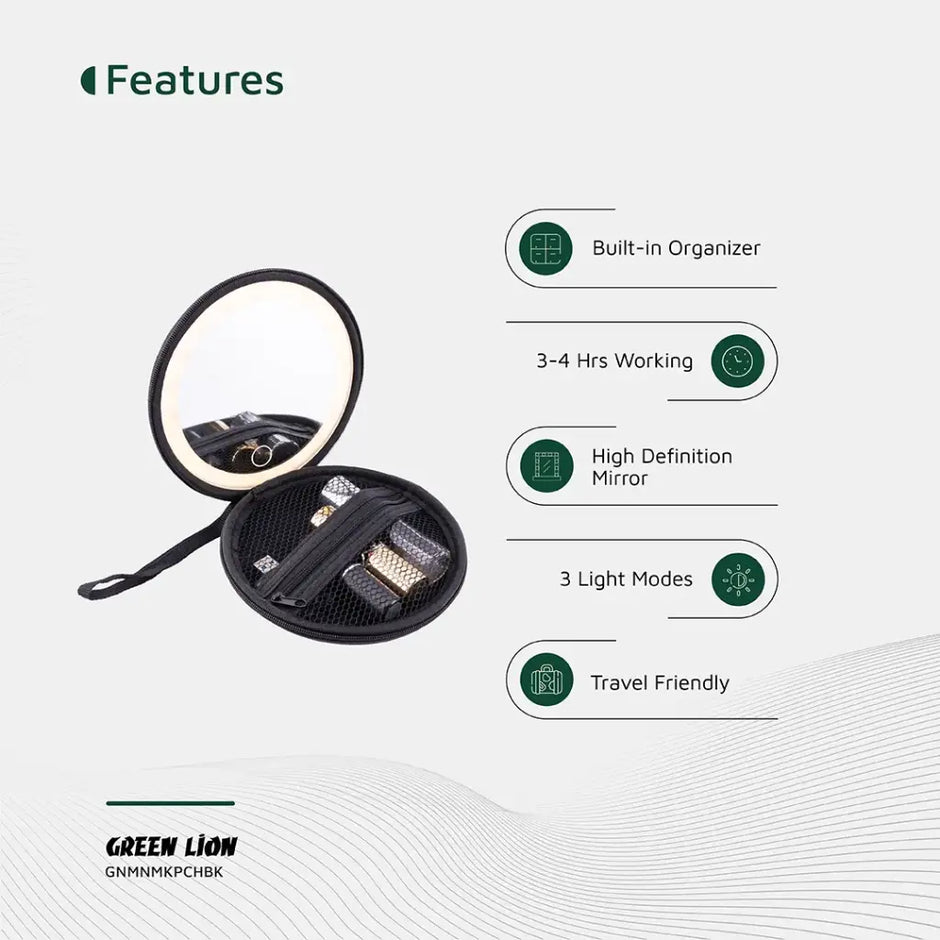 Green Lion Mini Makeup Pouch