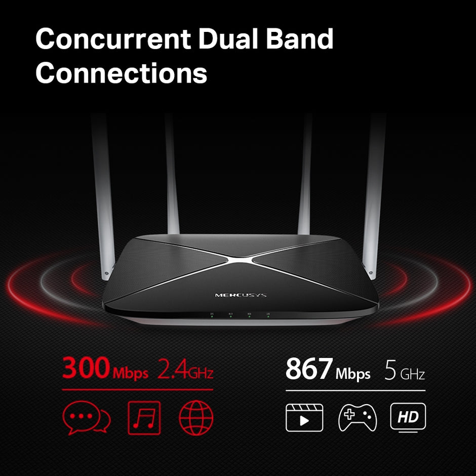 Mercusys AC12 – AC1200 Dual Band Wireless Router