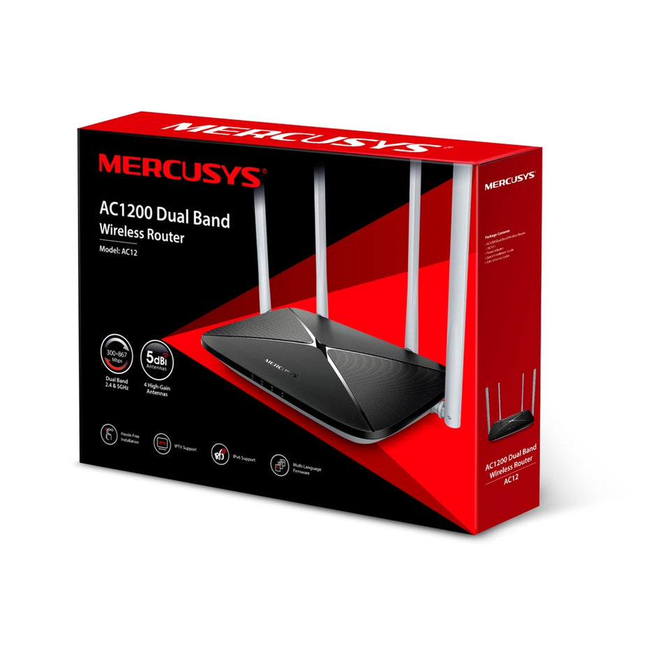 Mercusys AC12 – AC1200 Dual Band Wireless Router